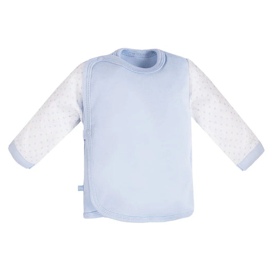 Early Baby Wraparound Top, Blue Top / T-shirt EEVI 