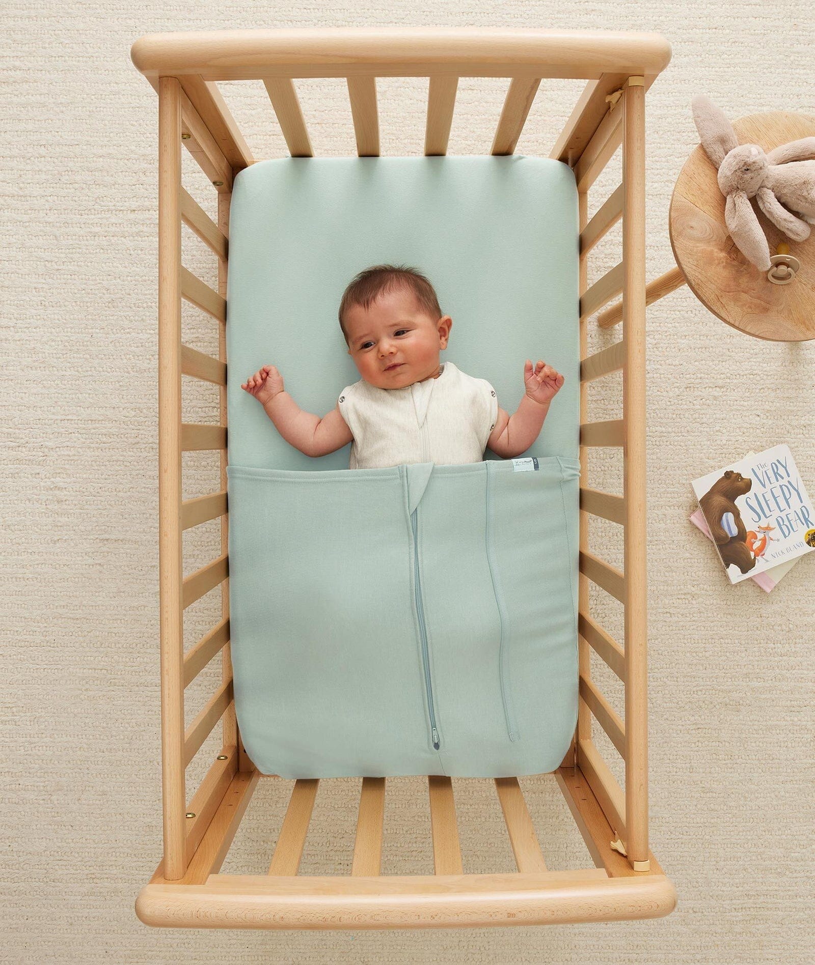 Ergopouch - Organic All Year Cocoon Swaddle Bag -Oatmeal Marle -1 Tog Sleeping Bag ErgoPouch - Australia 