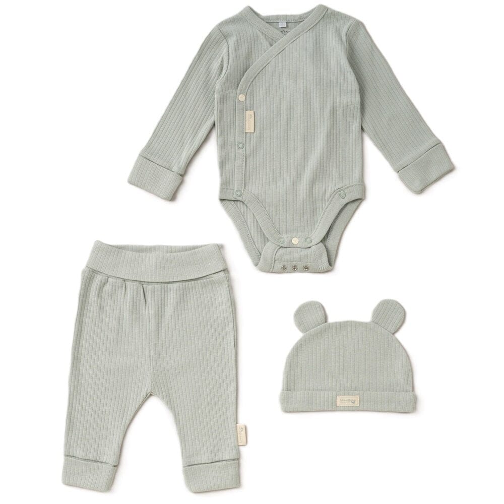 3 Piece Organic Baby Gift Set - Sage HomeGrown Baby