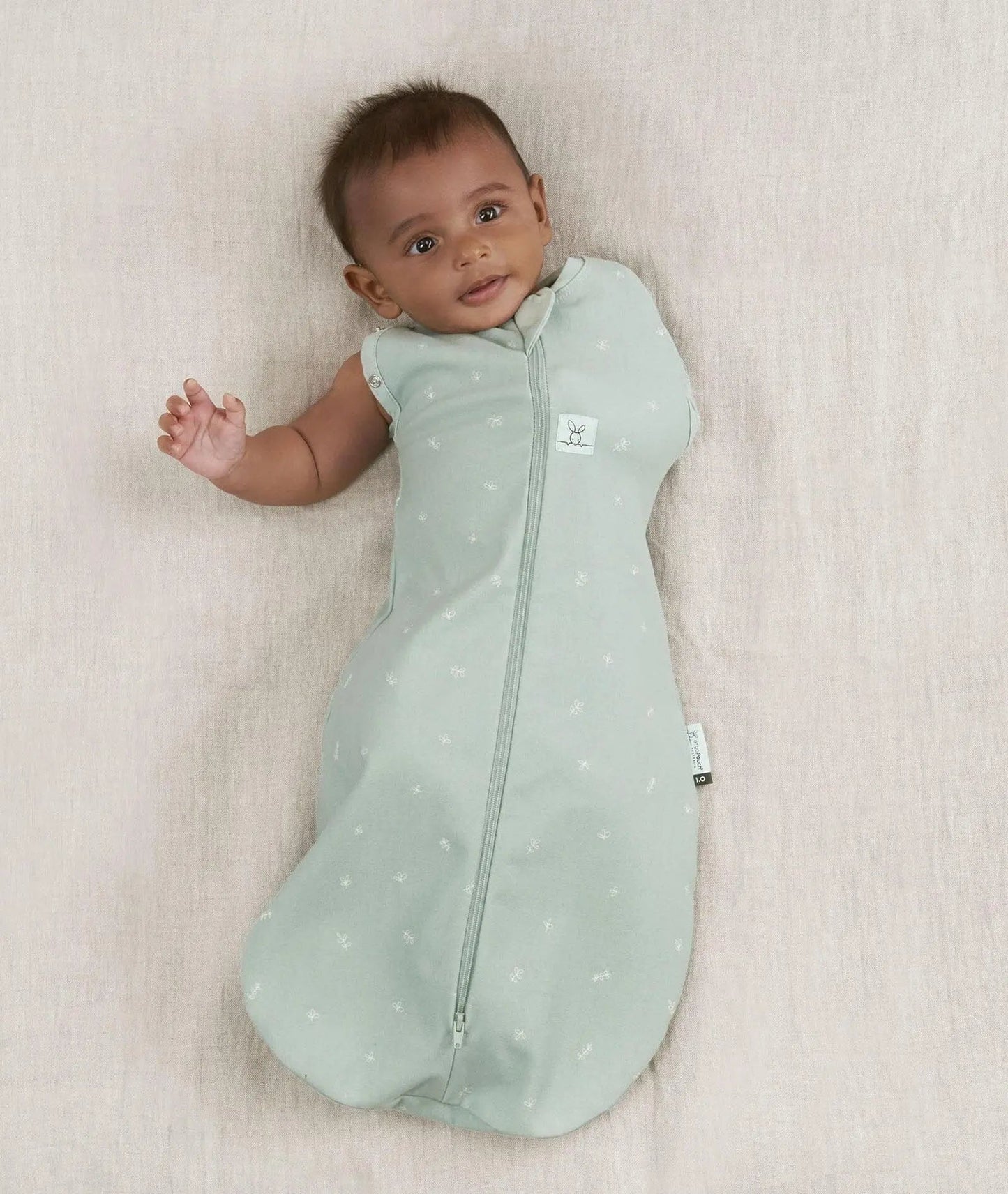 Ergopouch - Organic All Year Cocoon Swaddle Bag -Sage -1 Tog Sleeping Bag ErgoPouch - Australia 