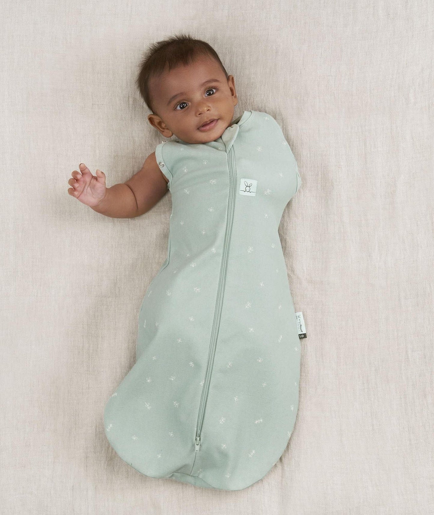 Ergopouch - Organic All Year Cocoon Swaddle Bag -Sage -1 Tog Sleeping Bag ErgoPouch - Australia 