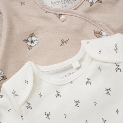 Organic 5 Piece Layette Set "Wild Flowers" Set HomeGrown Baby 