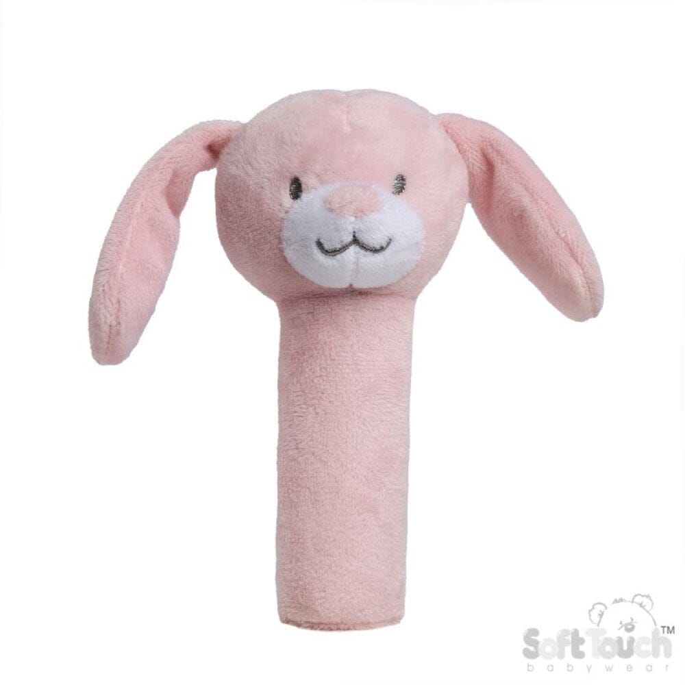 Pink Eco Rabbit Squeaky Toy Toy Soft Touch 