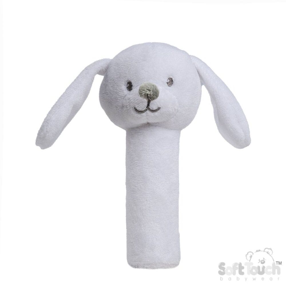 White Eco Rabbit Squeaky Toy Toy Soft Touch 