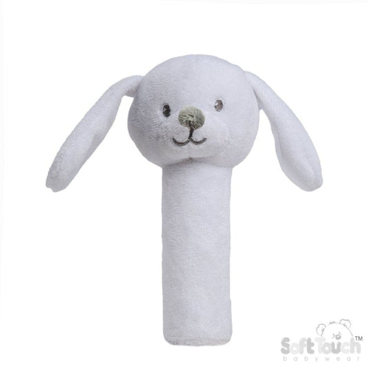 White Eco Rabbit Squeaky Toy Toy Soft Touch 