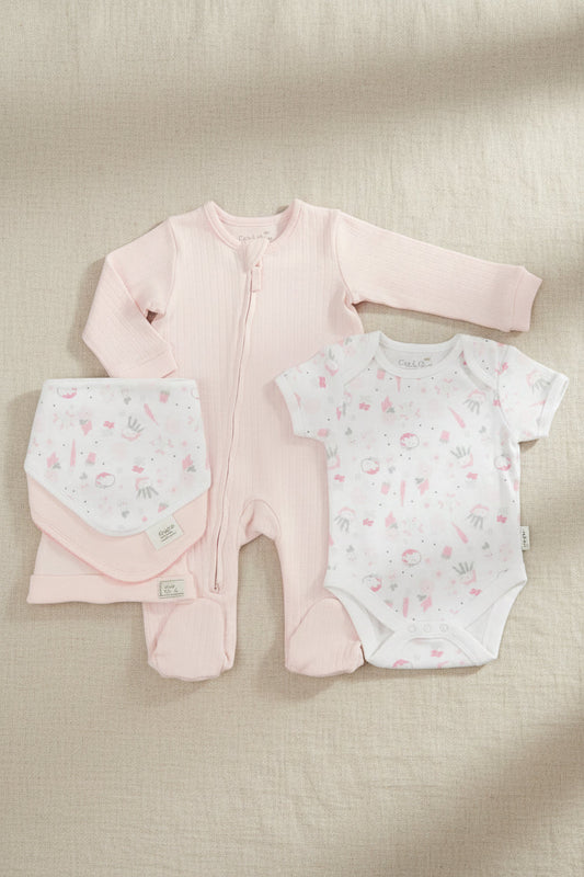 Five Piece Pink Vegetables Outfit Set Ela & Ren 