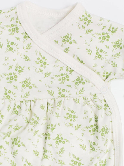 Dress, Apple Floral, Premium 100% Organic Cotton Tiny & Small