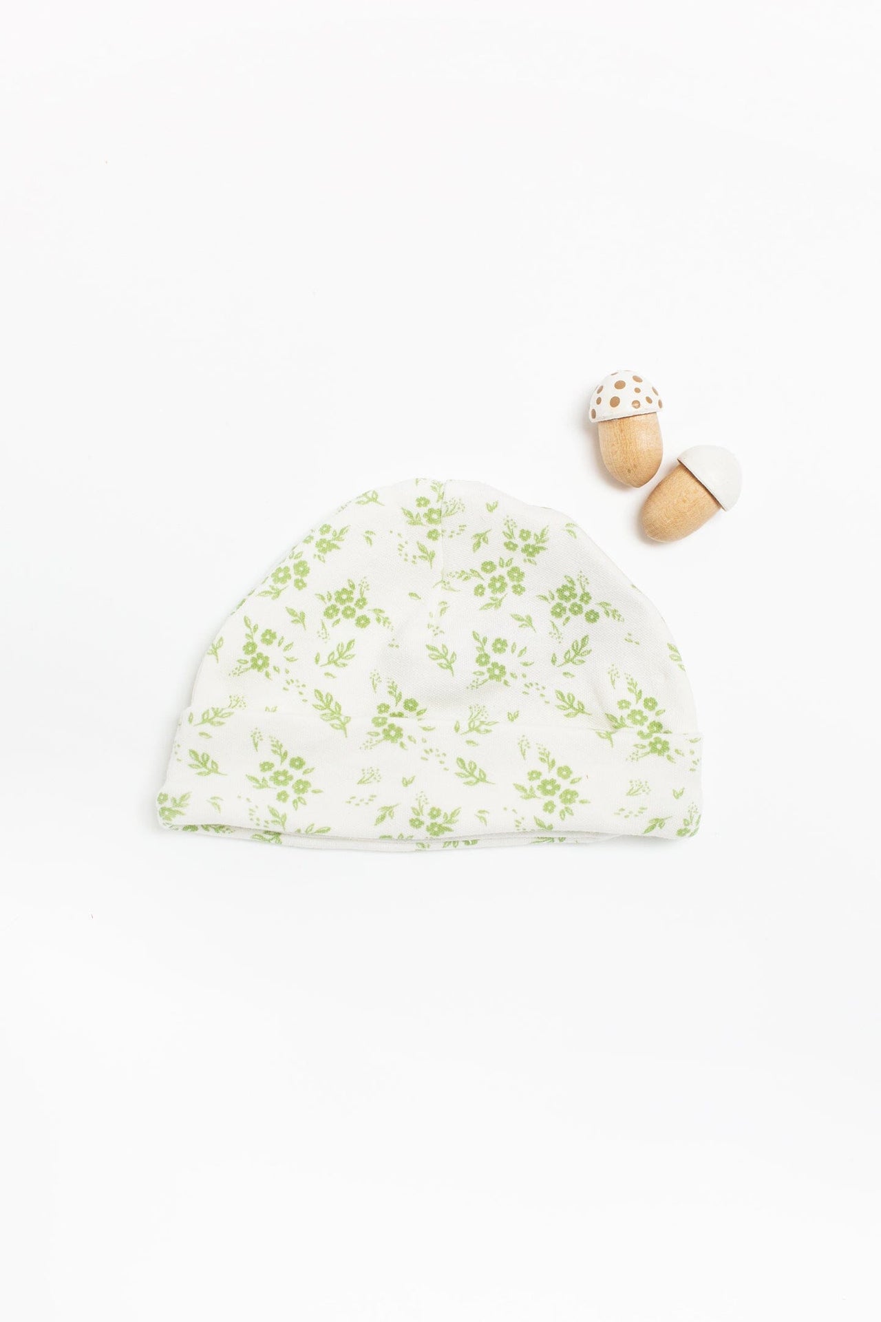 Preemie Hat, Apple Floral, Premium 100% Organic Cotton Hat Tiny & Small 