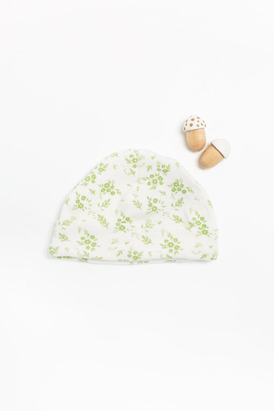 Preemie Hat, Apple Floral, Premium 100% Organic Cotton Hat Tiny & Small 