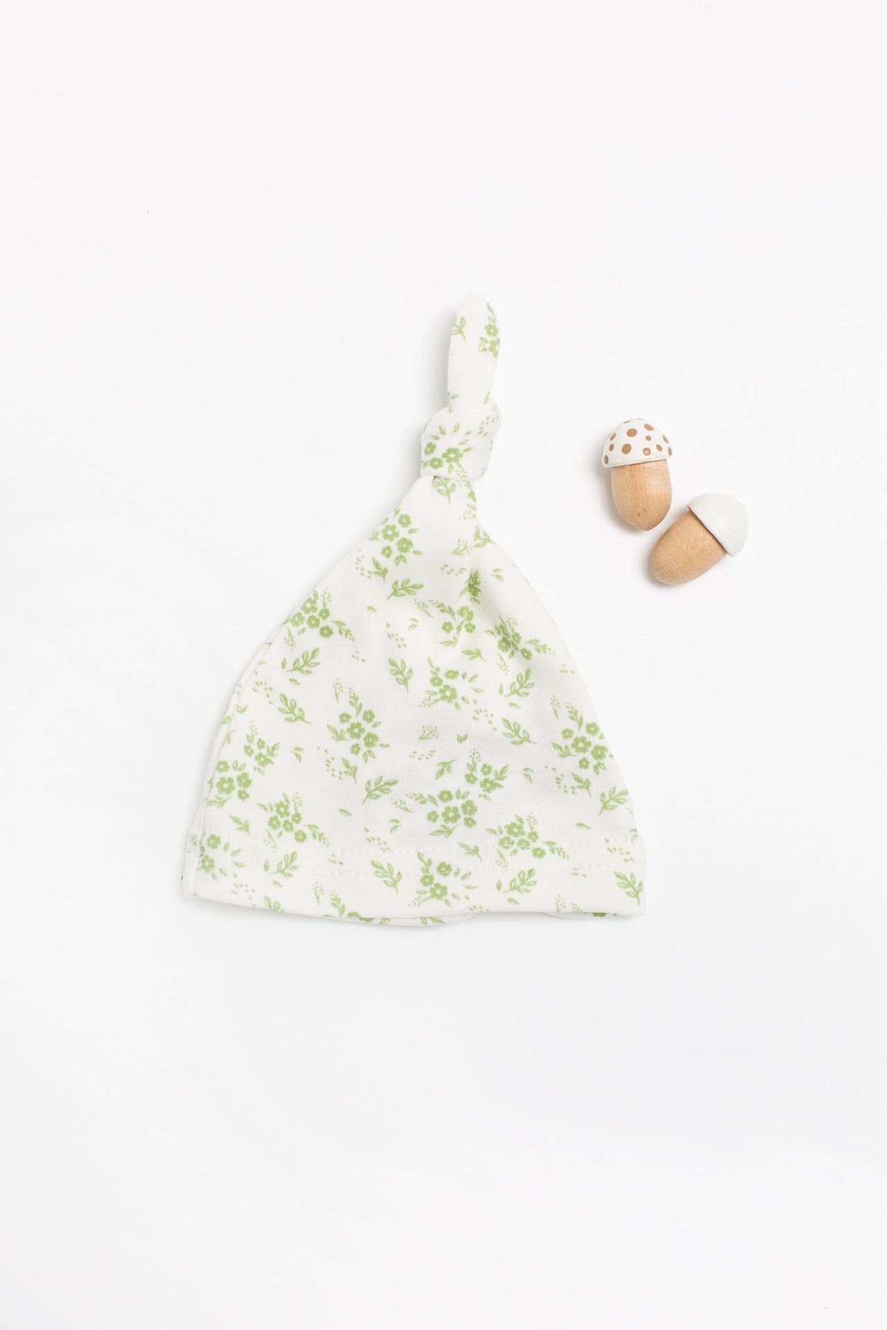 Knotted Hat, Apple Floral, Premium 100% Organic Cotton Hat Tiny & Small 