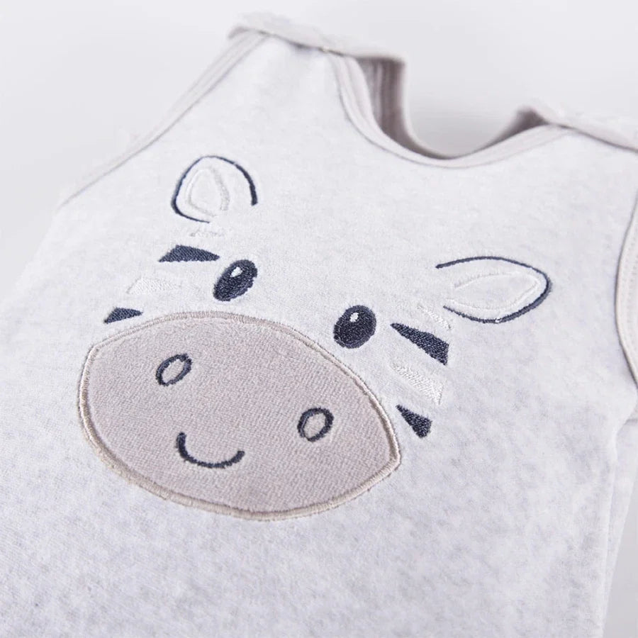 Zebra Footed Dungarees and Top Set - Grey Dungaree EEVI 