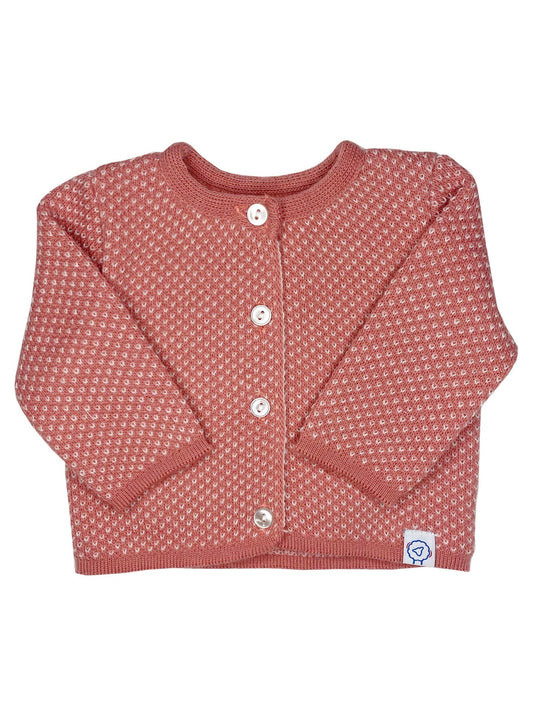 Knitted Pink with flecks Soft Cardigan Cardigan / Jacket La Manufacture de Layette 