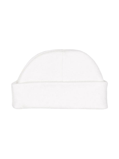 White Round Premature Baby Hat Hat Soft Touch 