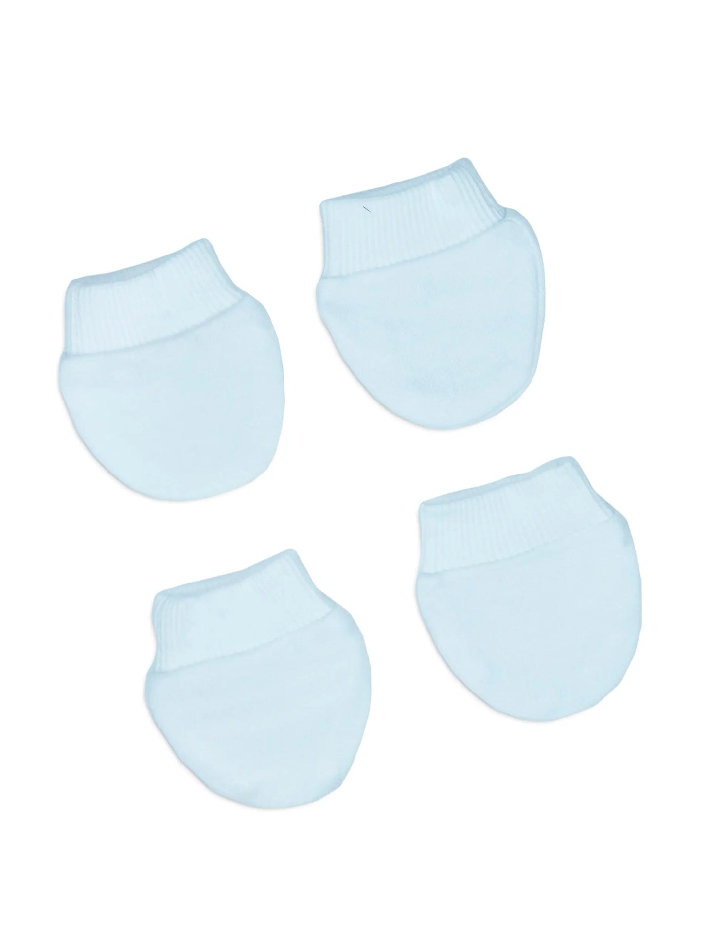 Blue premature baby scratch mitts 2 pack by Tiny Baby