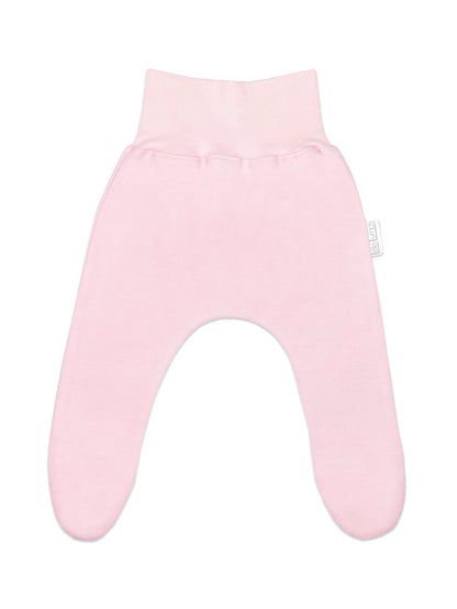 100% Cotton Footed Leggings - Pink Trousers / Leggings Little Lumps 