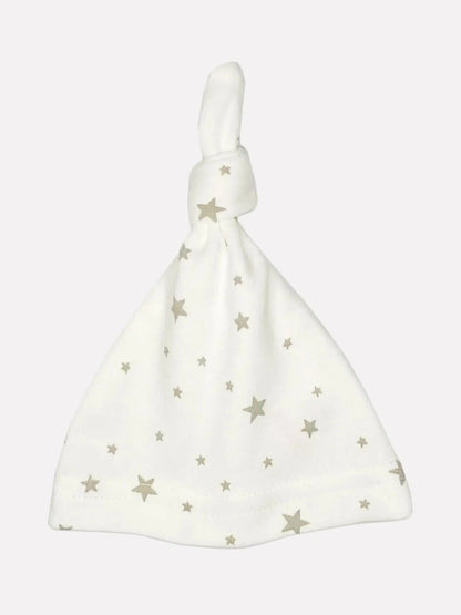 Cream Grey Stars Knotted Premature Baby Hat Hat Little Mouse Baby Clothing & Gifts 