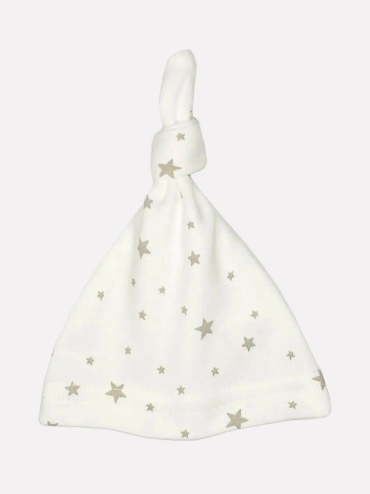 Cream Grey Stars Knotted Premature Baby Hat Hat Little Mouse Baby Clothing & Gifts 