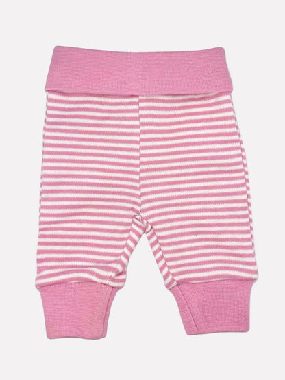 Organic Cotton Pink Thin Stripe Trousers Trousers / Leggings Fixoni 