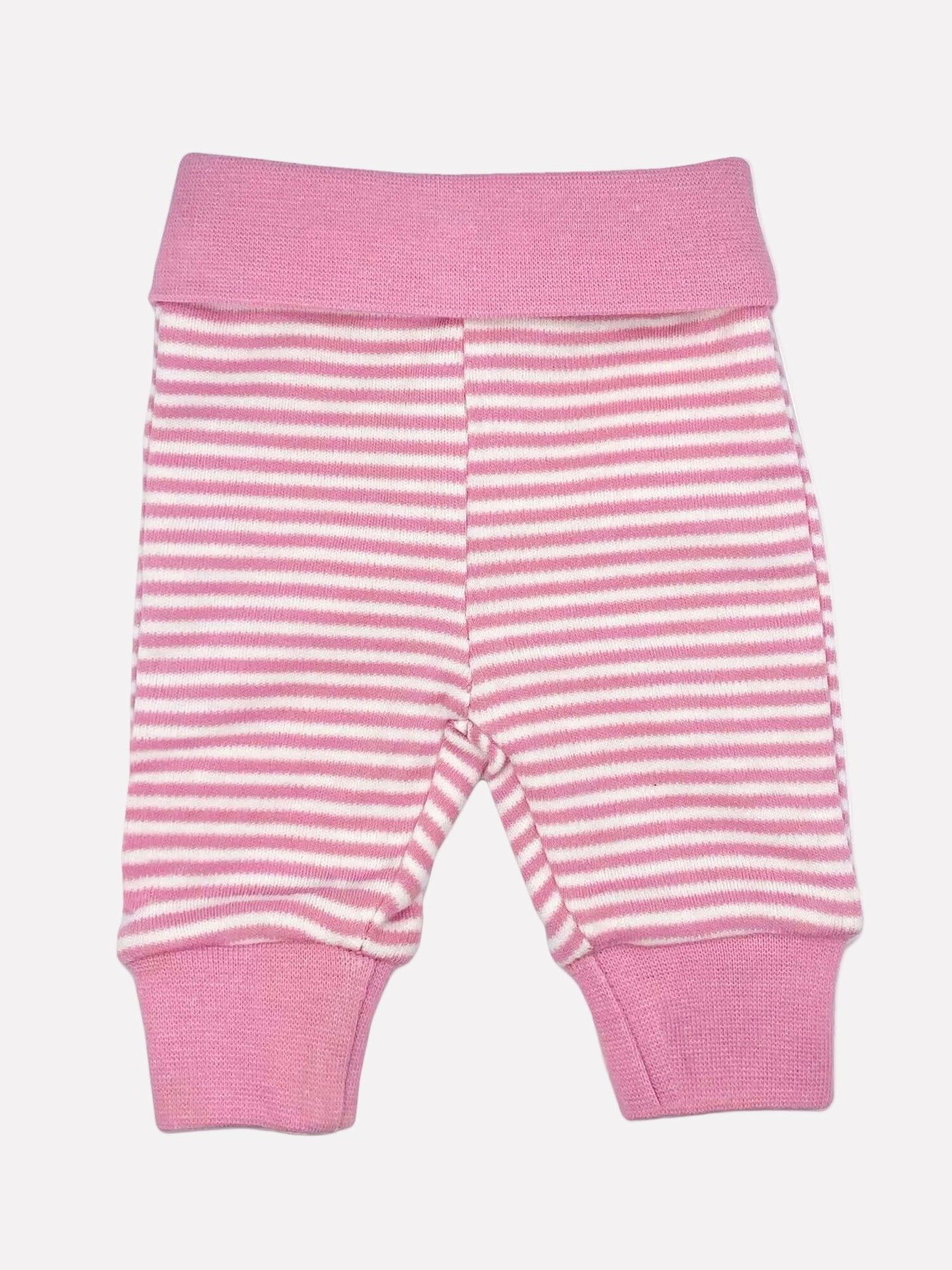 Organic Cotton Pink Thin Stripe Trousers Trousers / Leggings Fixoni 