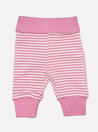 Organic Cotton Pink Thin Stripe Trousers Trousers / Leggings Fixoni 