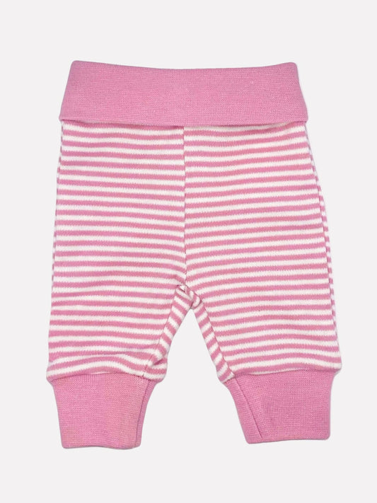 Organic Cotton Pink Thin Stripe Trousers Trousers / Leggings Fixoni 