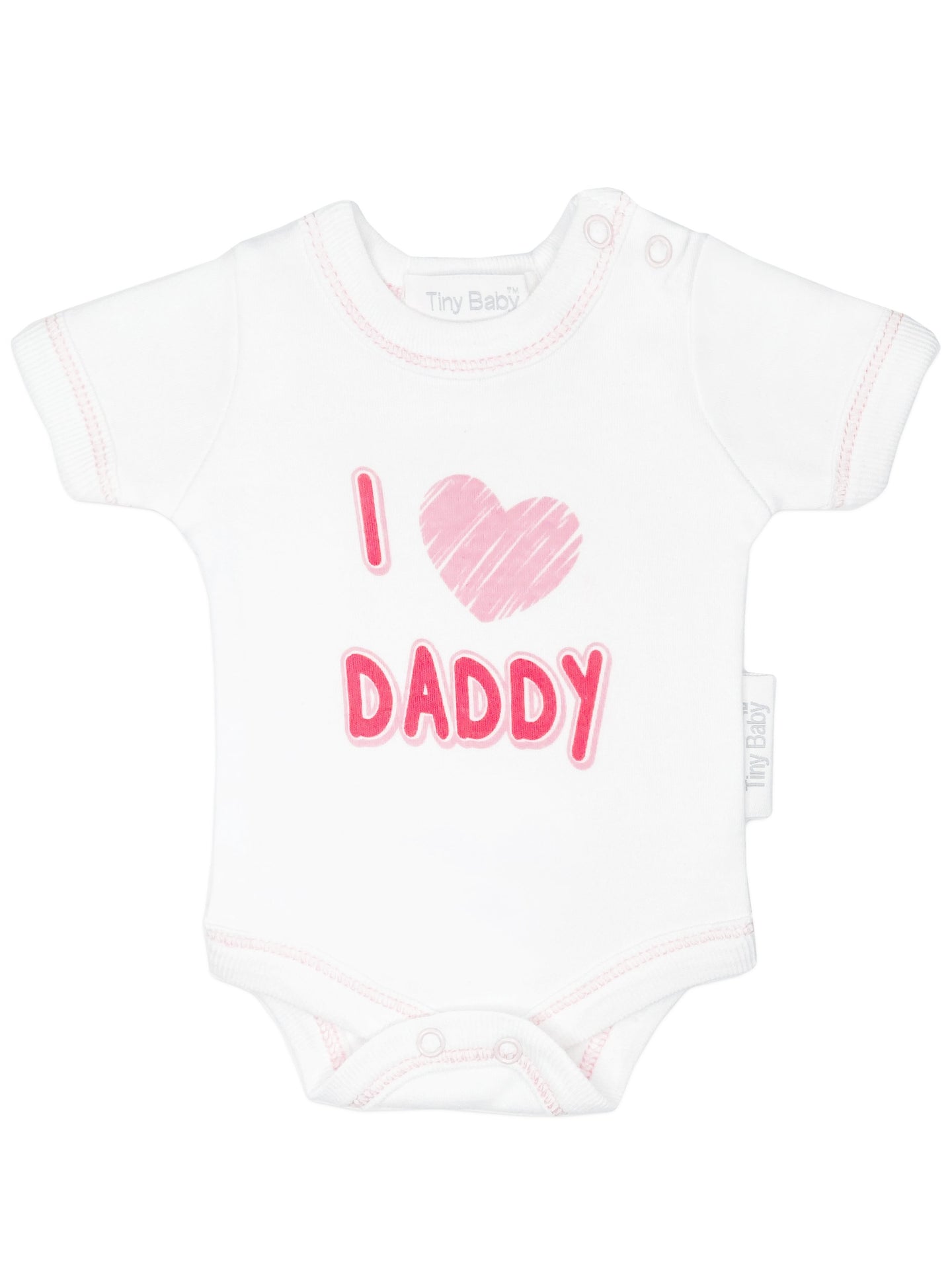 3 Pack Vests: I Love My Mummy & Daddy - Pink Bodysuit / Vest Tiny Chick 