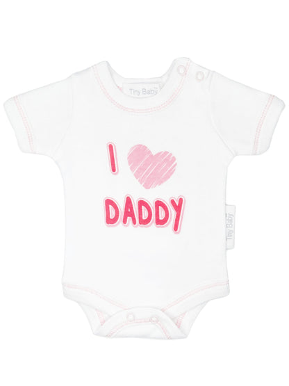 3 Pack Vests: I Love My Mummy & Daddy - Pink Bodysuit / Vest Tiny Chick 