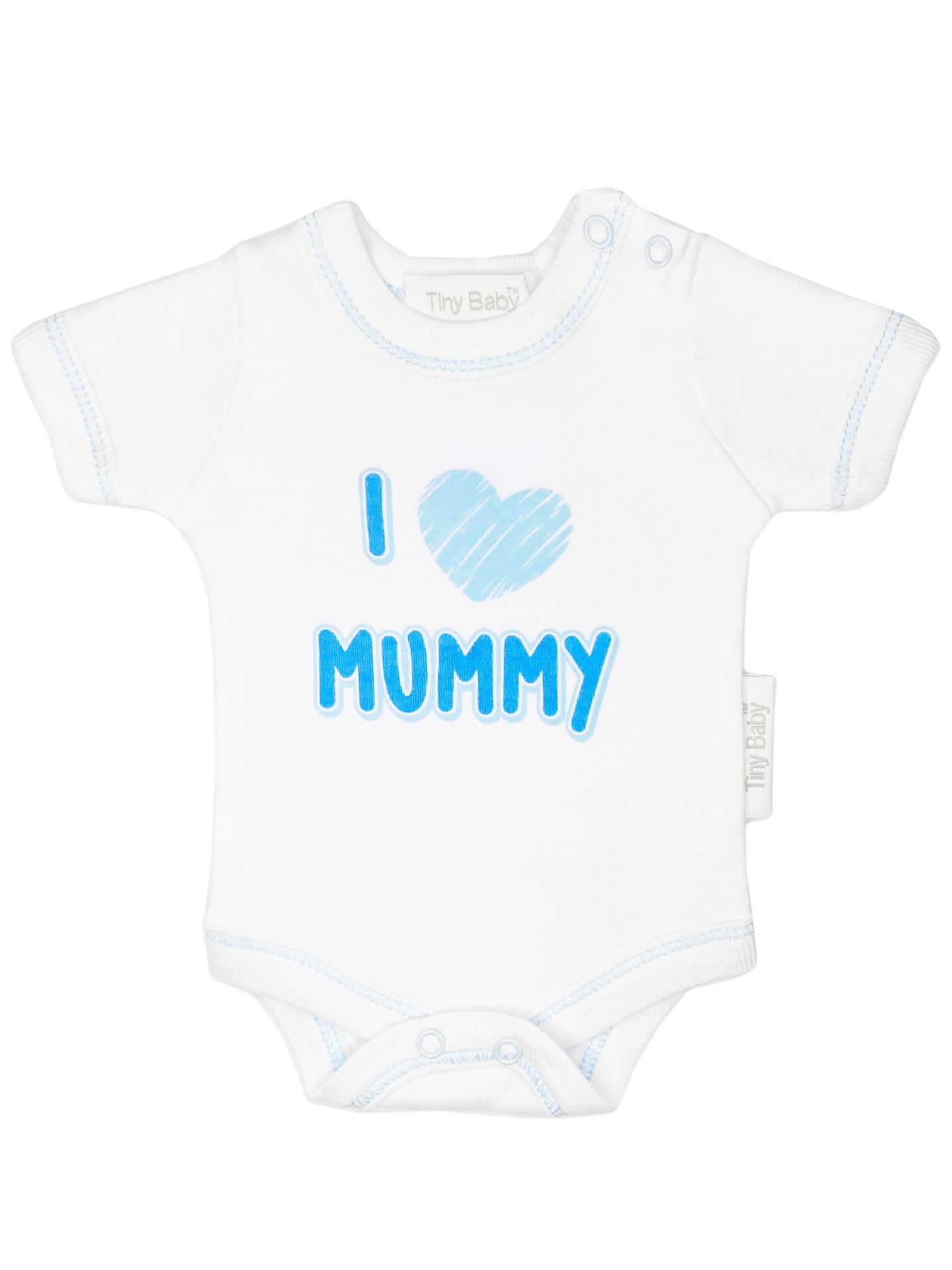 3 Pack Vests: I Love My Mummy & Daddy - Blue (3-5lbs & 5-8lbs) Set Tiny Chick 