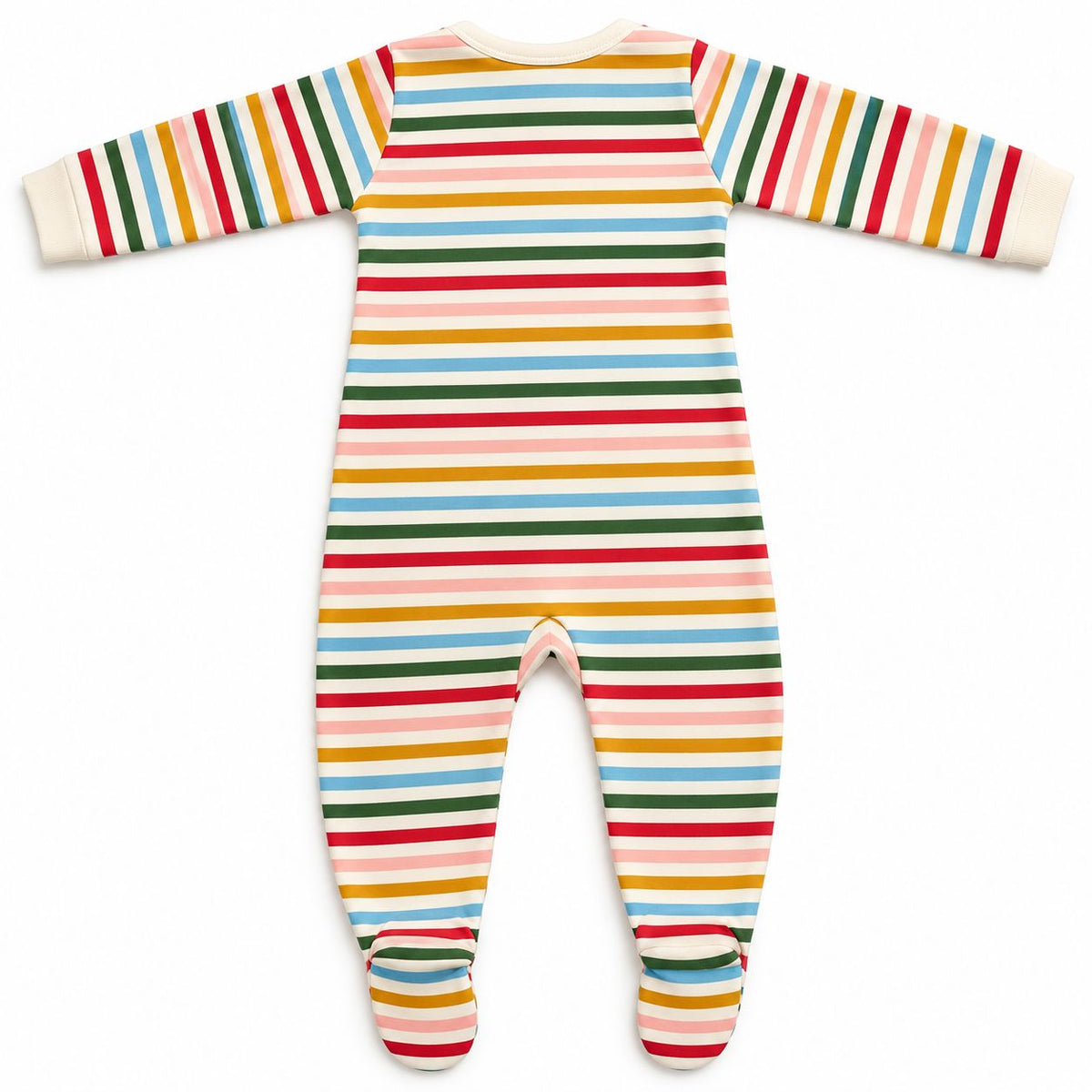Little Green Radicals Striped Organic Newborn Baby Babygrow
