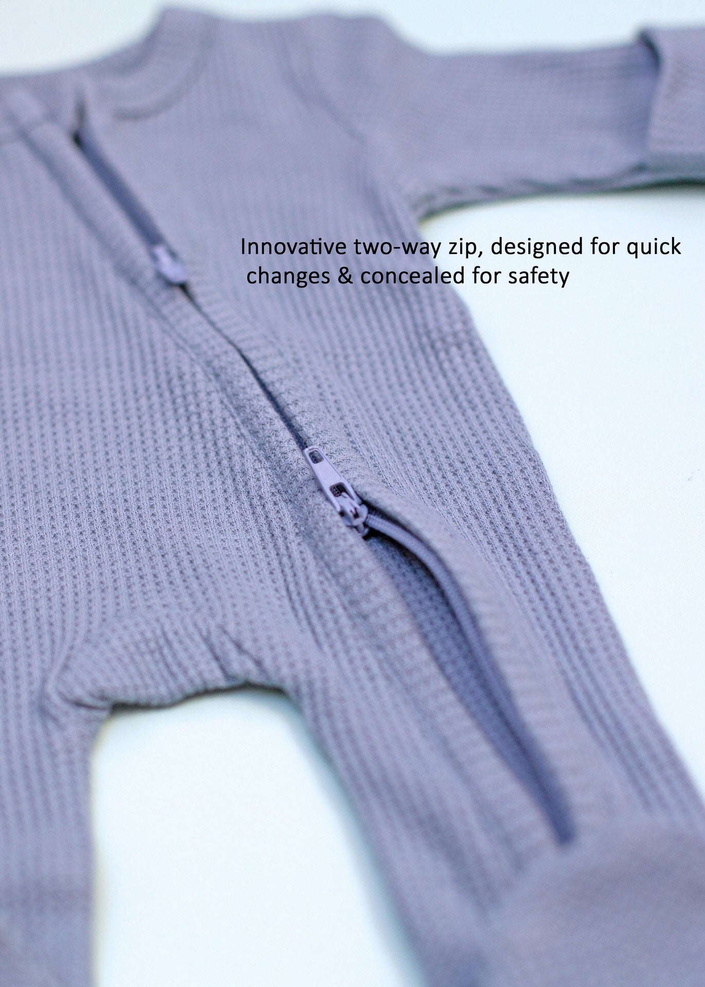 Zipped Premature Baby Sleepsuit, Fold-Over Mitts - Blue Sleepsuit / Babygrow Little Dreamer 