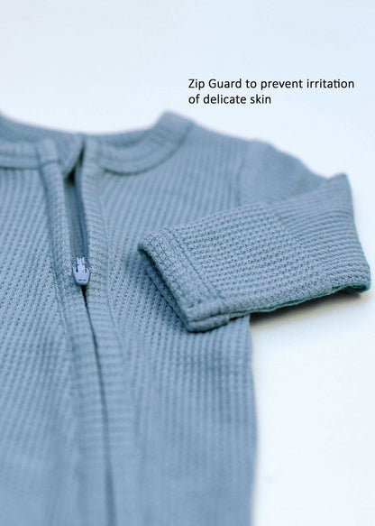 Zipped Premature Baby Sleepsuit, Fold-Over Mitts - Blue Sleepsuit / Babygrow Little Dreamer 