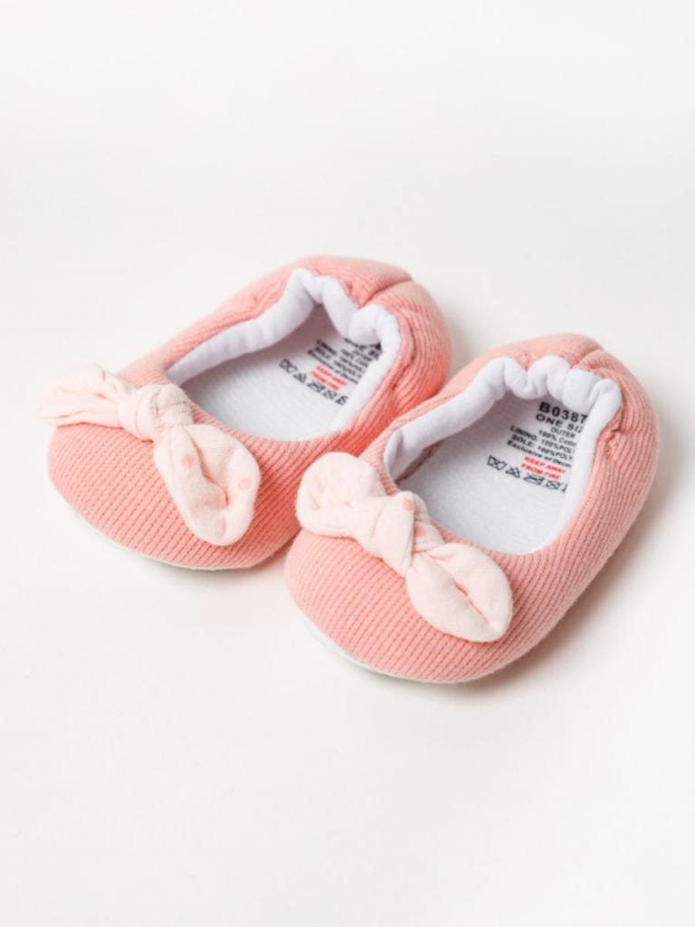 Pink Crinkle Muslin Romper & Shoes Lilly & Jack