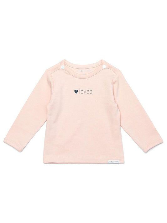 Peach 'Loved' Top - Organic Cotton Top / T-shirt Noppies 