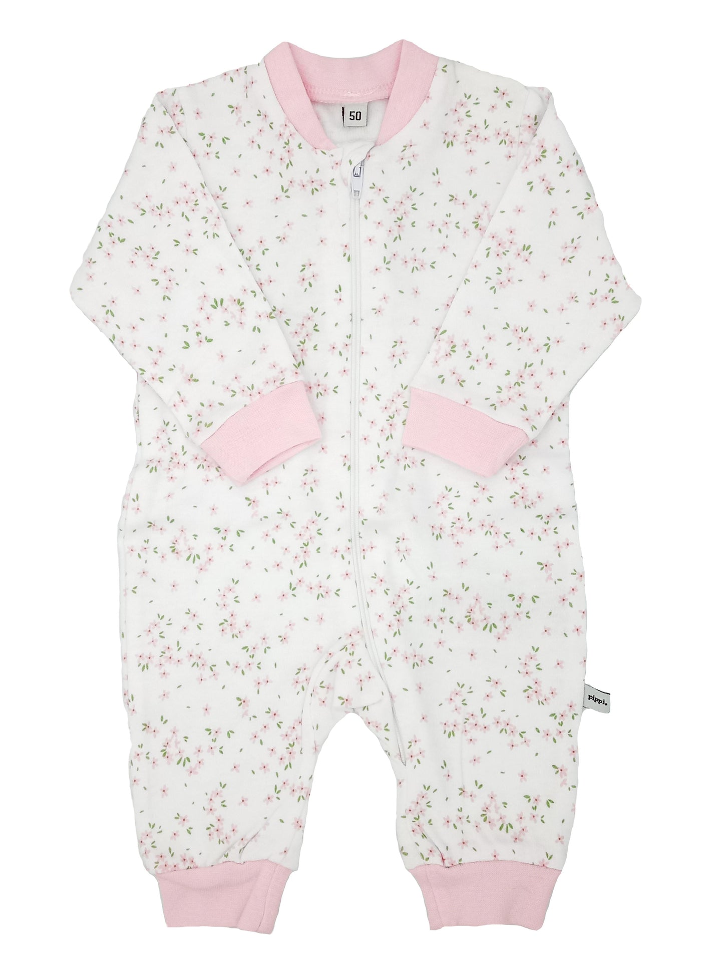 Ditsy Flower Print Footless Babygrow Sleepsuit / Babygrow Pippi 