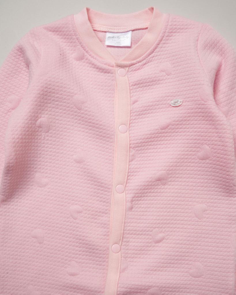 Heart Textured Layette Set Set Rock a Bye Baby 