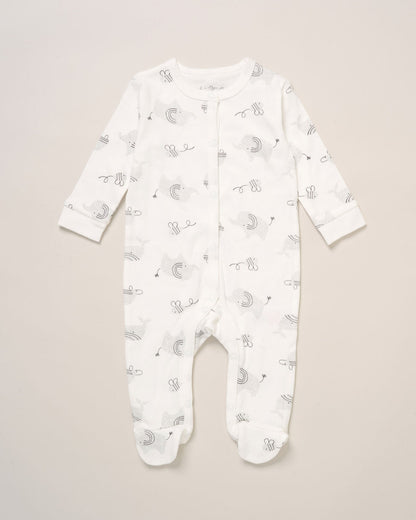 Monochrome Elephant 5 Piece Layette Set Set Rock a Bye Baby 