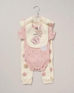 Butterfly 3 Piece Layette Set Set Rock a Bye Baby 