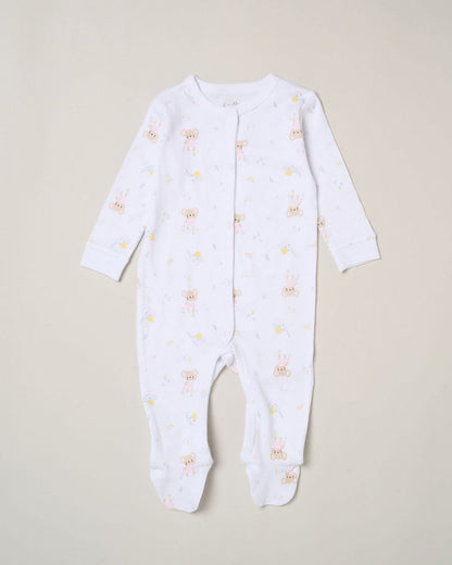 Mouse and balloon layette gift set contents — sleepsuit