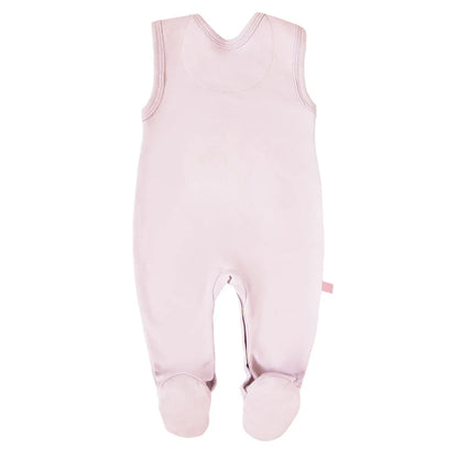 Early Baby Footed Dungarees, Embroidered Bunny Design - Pink Dungaree EEVI 