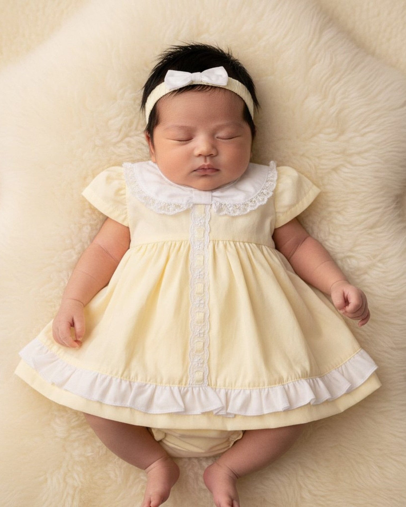 Premature "Lace and Bows" Dress Set Dress Tiny Chick 