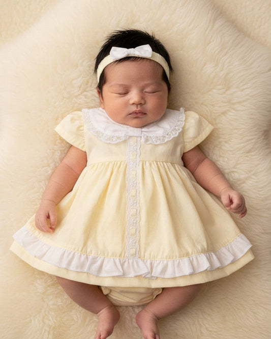 Premature "Lace and Bows" Dress Set Dress Tiny Chick 