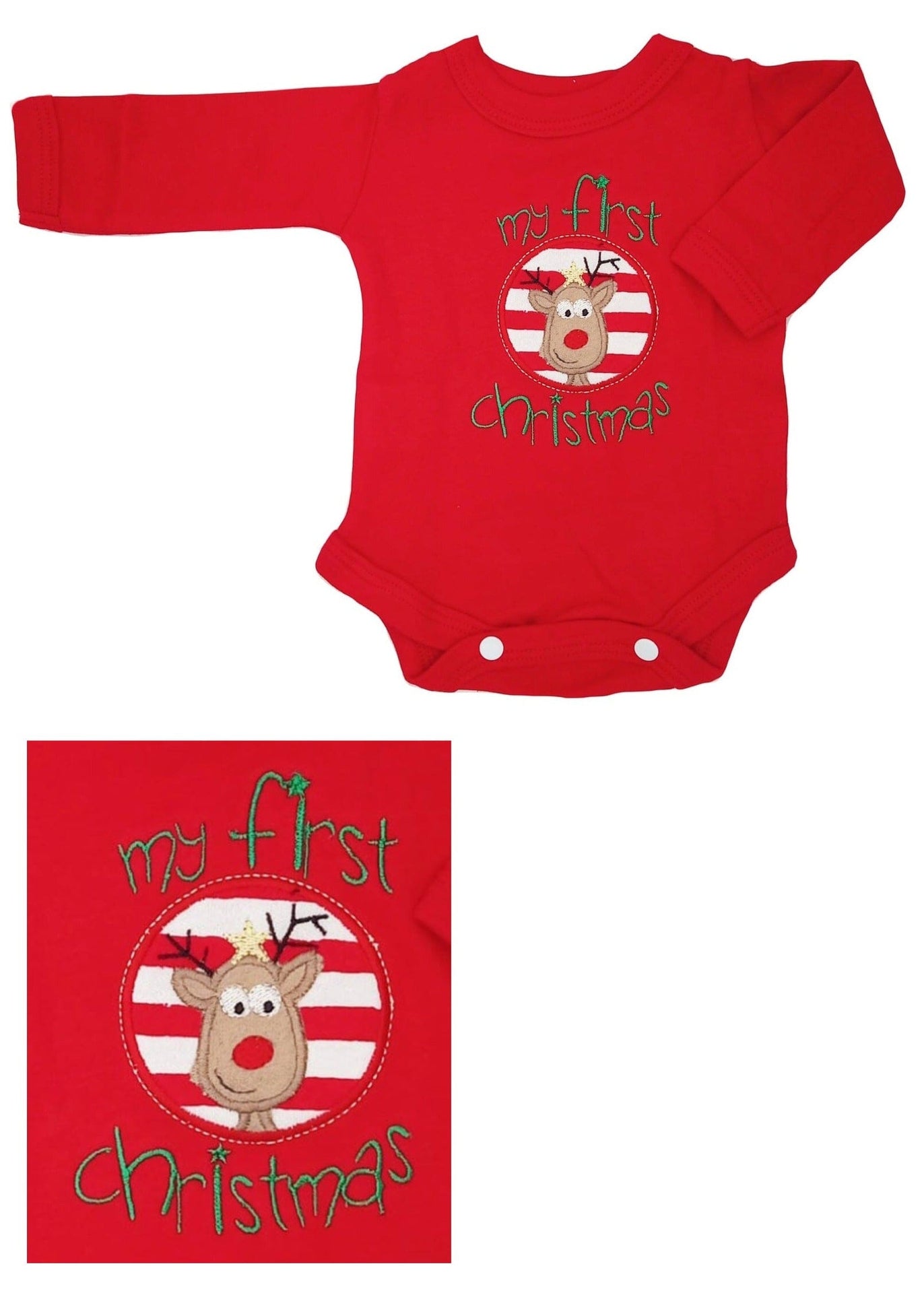 My First Christmas Premature Baby Bodysuit Bodysuit / Vest Little Lumps 
