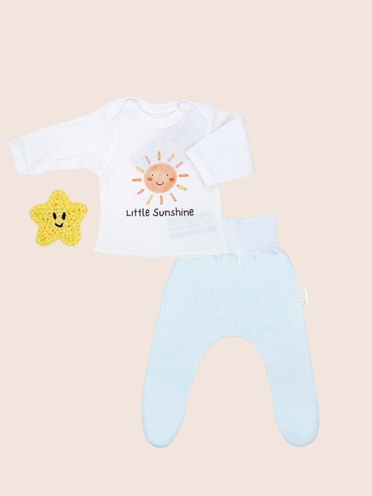 2 Piece Printed Top & Blue Trouser Set, Little Sunshine Little Mouse Baby Clothing & Gifts