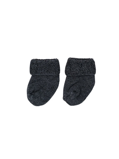 Charcoal Stay-on Towelling Premature Baby Socks Little Mouse Baby Clothing & Gifts