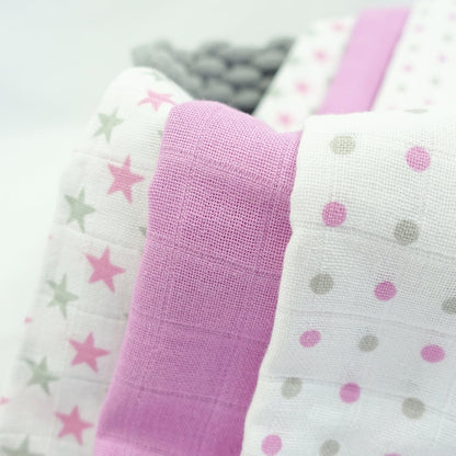 Violet 100% pure cotton muslin square 70x70cm by Muslinz