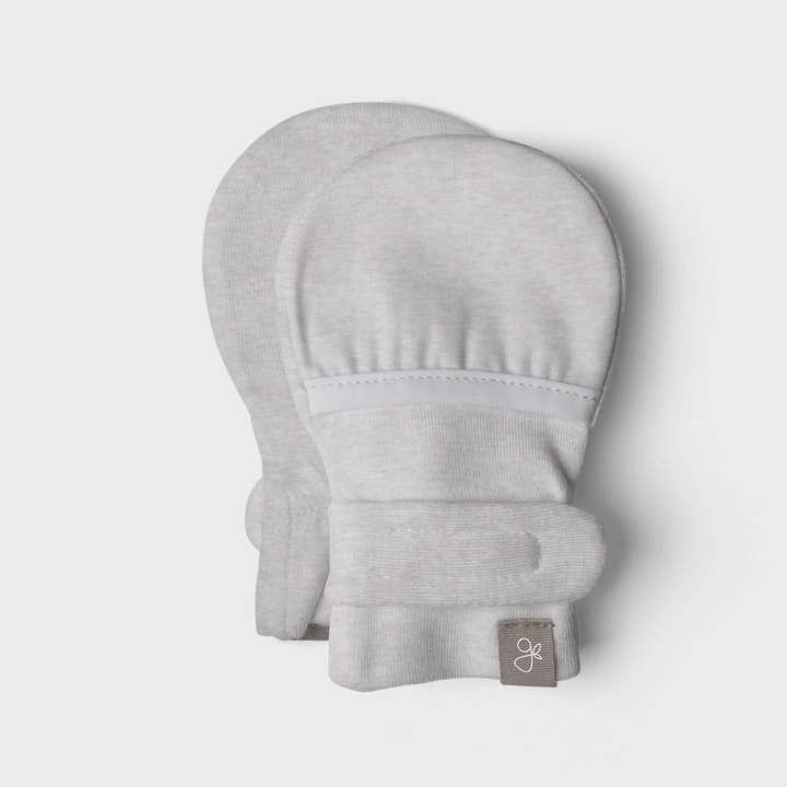 Prem Stay-On Scratch Mittens - Storm Grey Scratch Mitts Goumikids 