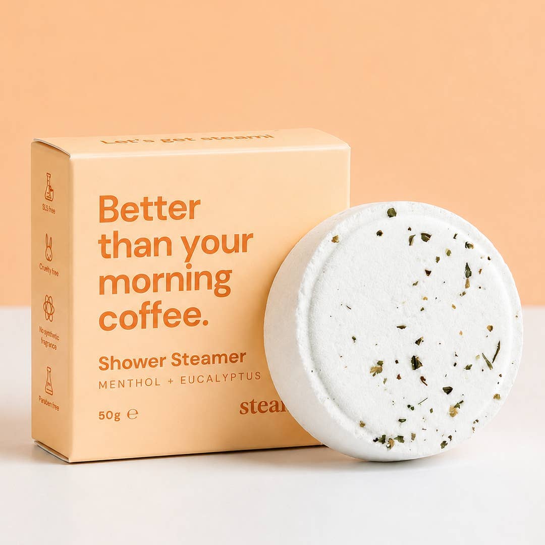 Pastel Peach 'Better than your morning coffee' Shower Steamer Parent Gift Steami 