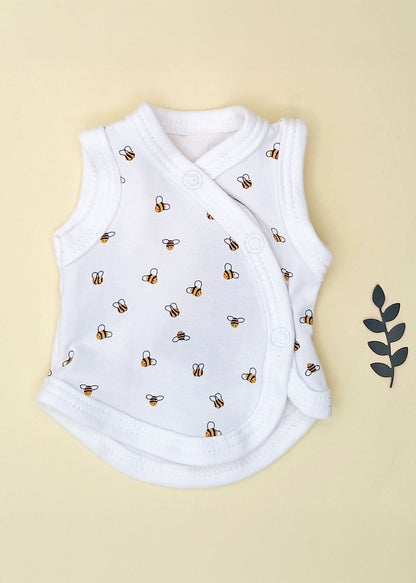 Premature baby Incubator Vest, Buzzy Bees Bodysuit / Vest Tiny & Small 