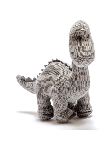 Grey Crochet Diplodocus Toy Best Years 