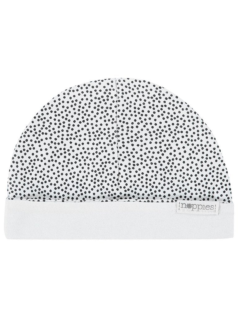 White Polka Dot Hat - Reversible Hat Noppies 